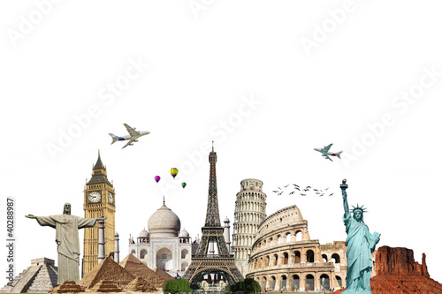 Illustration: Travel the world monuments concept 6 Travel the world monuments concept 6