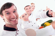Confident restaurant staff