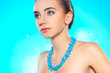 woman portrait with necklace woman portrait with necklace