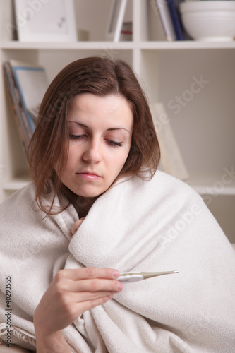 Photo: she suffers a cold she suffers a cold