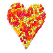 colorful candies heart