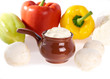 mayonnaise and fresh paprika