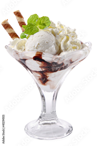 Photo: Dame Blanche ice cream Dame Blanche ice cream