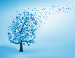 Abstract blue background. EPS 8
