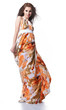 girl wearing a summer dress girl wearing a summer dress