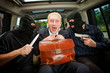 businessman grasped in hostages.