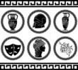 hellenic buttons. stencil. fourth variant