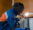 Photo: Welder weld metal structure Welder weld metal structure