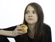 Girl with apple