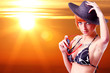 ragazza al tramonto