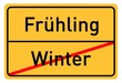 Illustration: Jahreszeitenwechsel Winter-Frühling Jahreszeitenwechsel Winter-Frühling