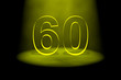 Illuminated number 60
