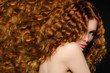 horizontal portrait of woman with red hair