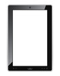 Blank tablet pc realistic vector illustration.