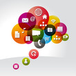 cloud, set icons