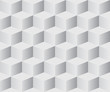 Seamless 3D white cubes vector background.