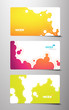Set of gift cards with bubbles signs.