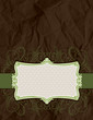 background of crumple paper with decorative label, vector background of crumple paper with decorative label, vector