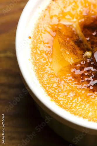 Photo: French dessert - cream brulee, burnt cream French dessert - cream brulee, burnt cream