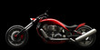 concept motorcycle isolated on black background