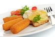 Schweinesteak Hawaii, Kartoffelkroketten