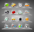 Vektor: Icons in a glass 2 Icons in a glass 2