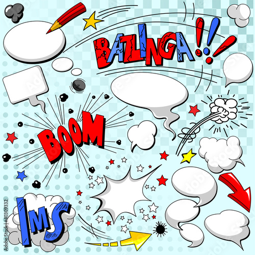 Vector: Comic book explosion elements Comic book explosion elements