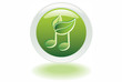 ecology button - green leaves