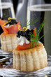 Black Caviar Canape and Champagne