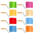 Rollers with paint