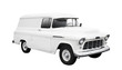 Photo: Vintage White Delivery Van on White Vintage White Delivery Van on White