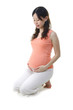 Young Mother on white background