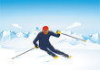Skilaufen Slalom