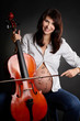 Photo: Pregnant woman with cello Pregnant woman with cello