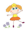 A little dancing cartoon girl