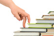 Hand and book stairs Hand and book stairs