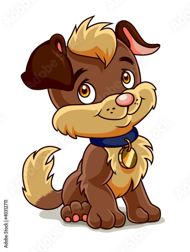 Vektor: Fun puppy Fun puppy