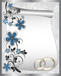 Wedding card with a floral pattern and place for text Wedding card with a floral pattern and place for text