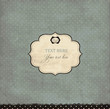 Vintage polka dot card