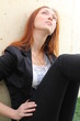 Pretty redhead young woman