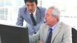 Japanese businessman with his boss