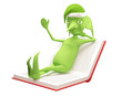 The magic elf on the book