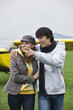 Young couple smiling