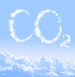 Illustration: Symbol CO2 from clouds Symbol CO2 from clouds