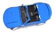 Isolated 3D rendered Concept Sports Car