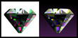 Two of jewelry gems. Vector