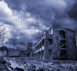 Gloomy apocalypse landscape