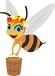 bee with a bucket of honey