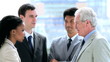 Four colleagues talking together