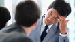 Business people working together while talking